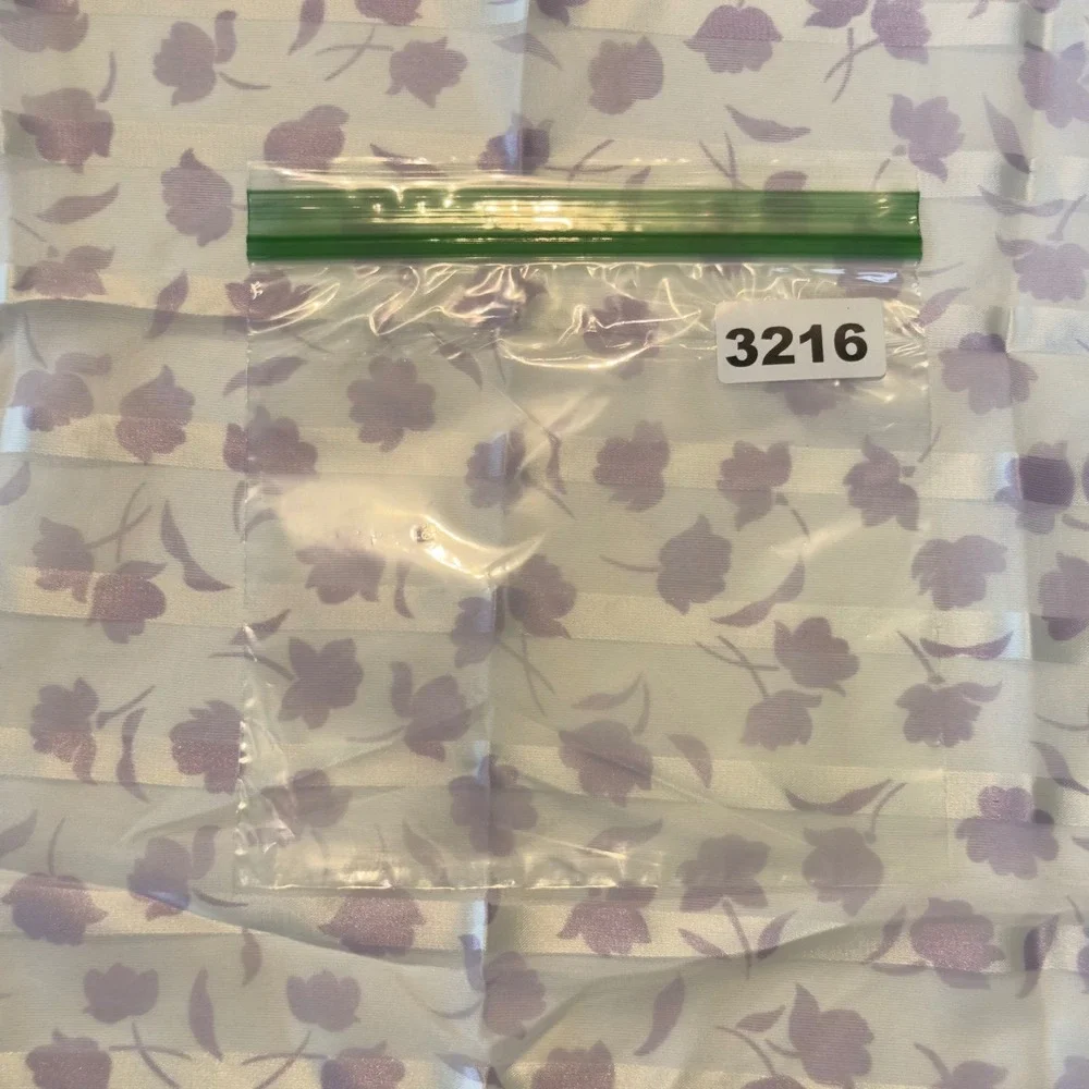 Lavender Floral Striped Square Scarf Made Italy Sheer Purple White Cottagecore